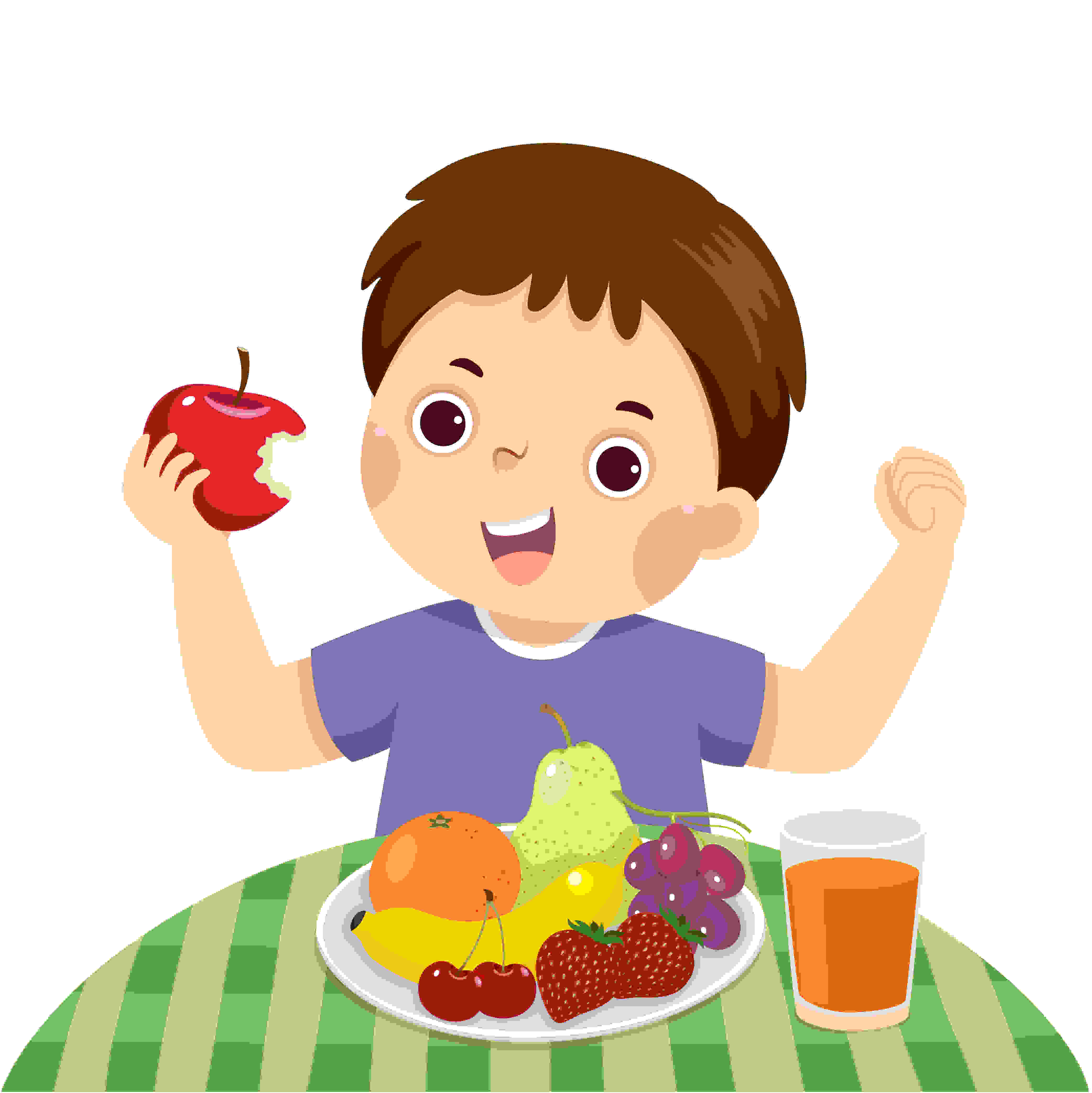 9 Healthy New Year’s Resolutions for Kids-Cyboard School A child is eating an apple - New Year’s Resolutions for Kids