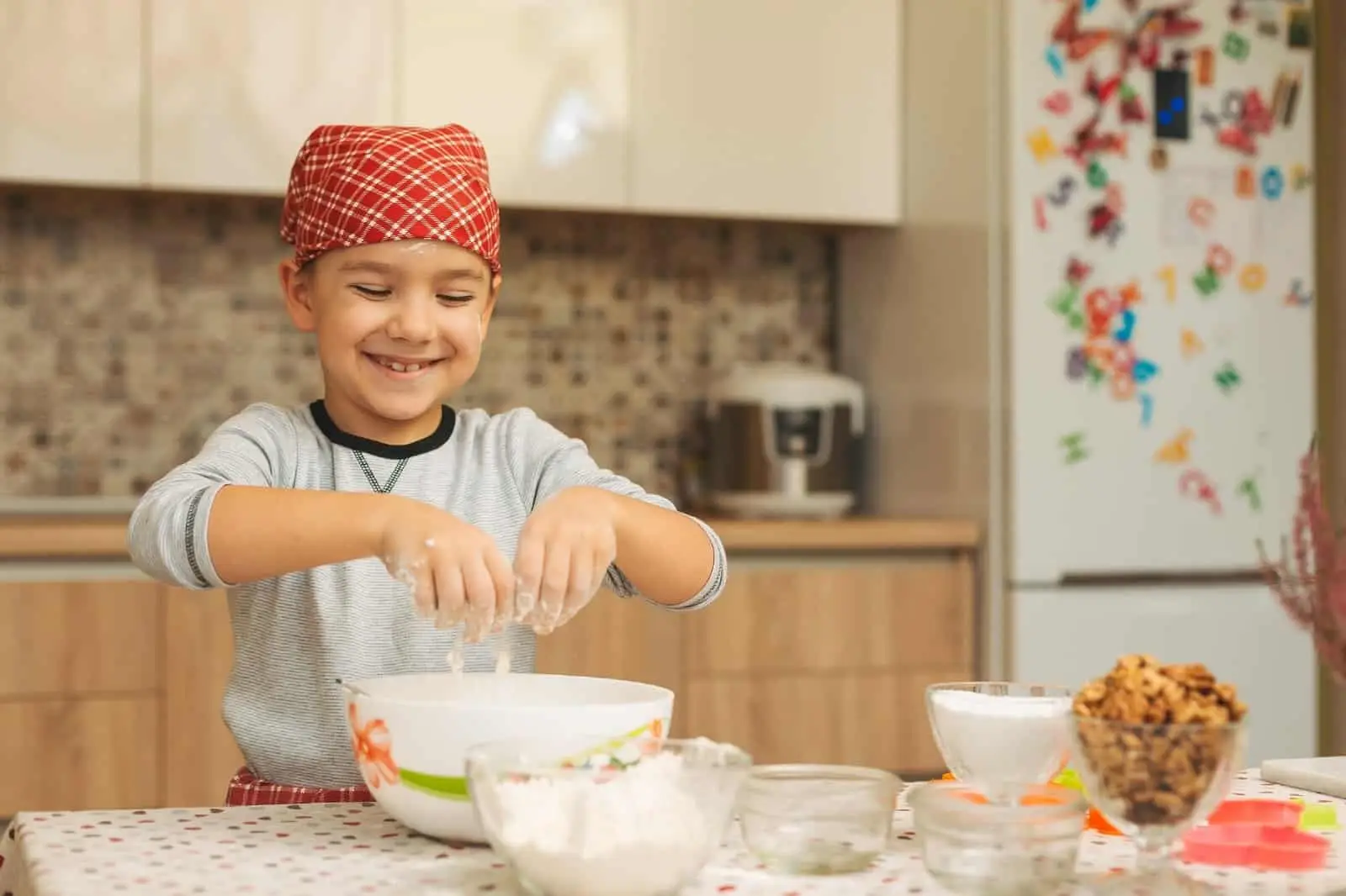 Kid cooking