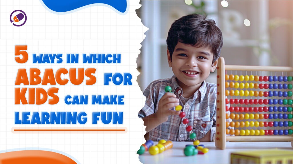 Kid playing with abacus